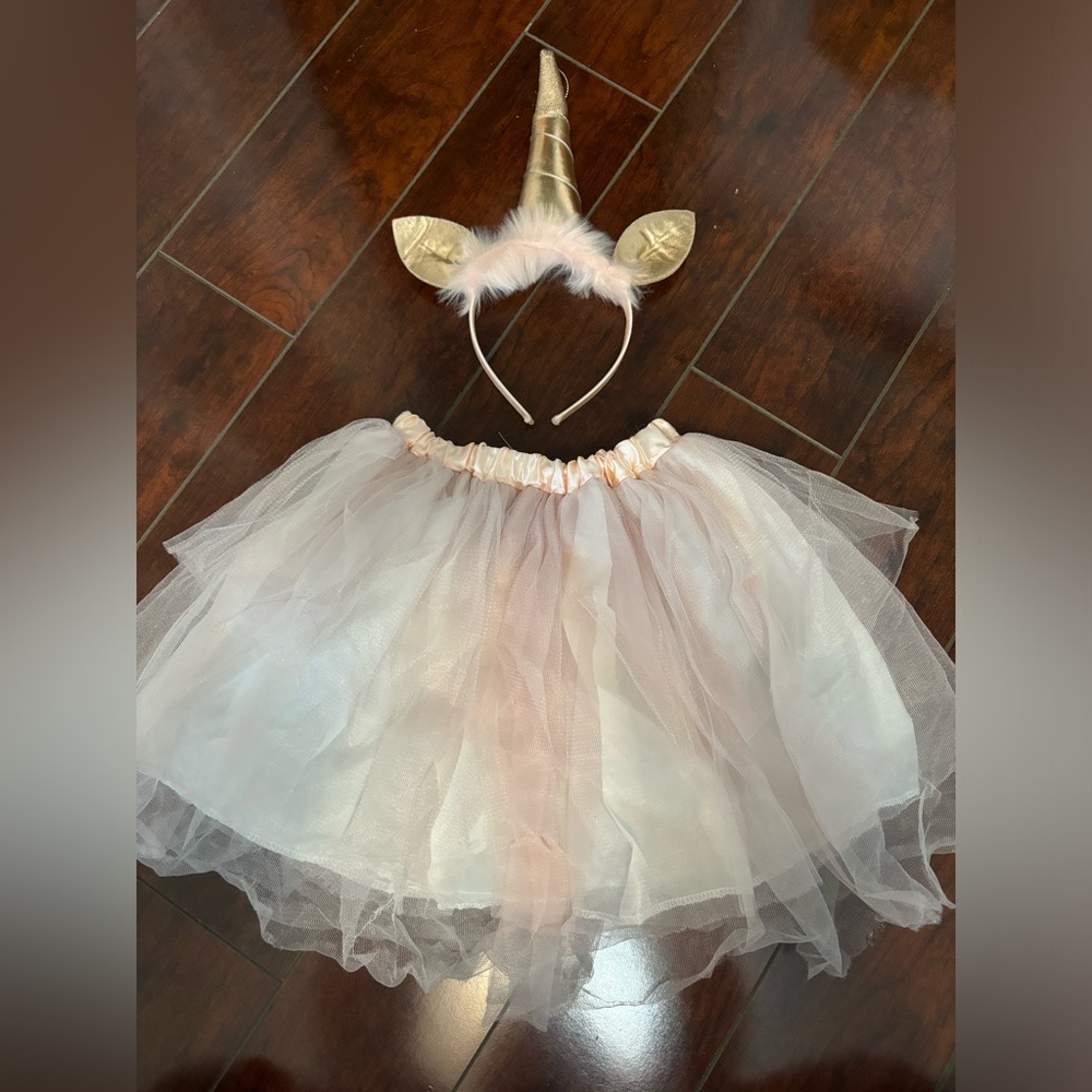 Unicorn Headband and Tulle Skirt Set